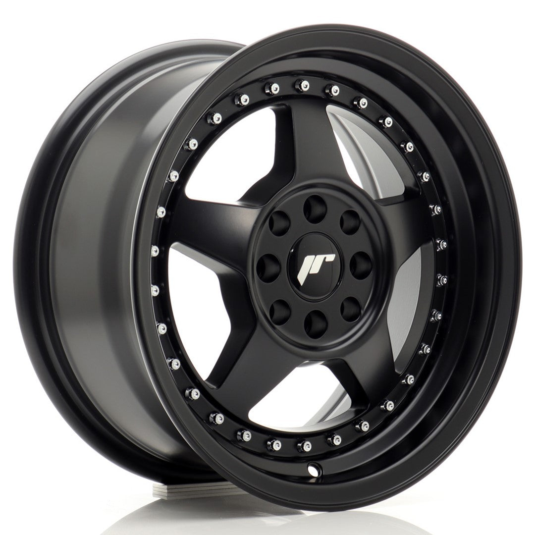 Llanta Japan Racing JR-6 15x7" 4x100/4x108 ET25 negro mate