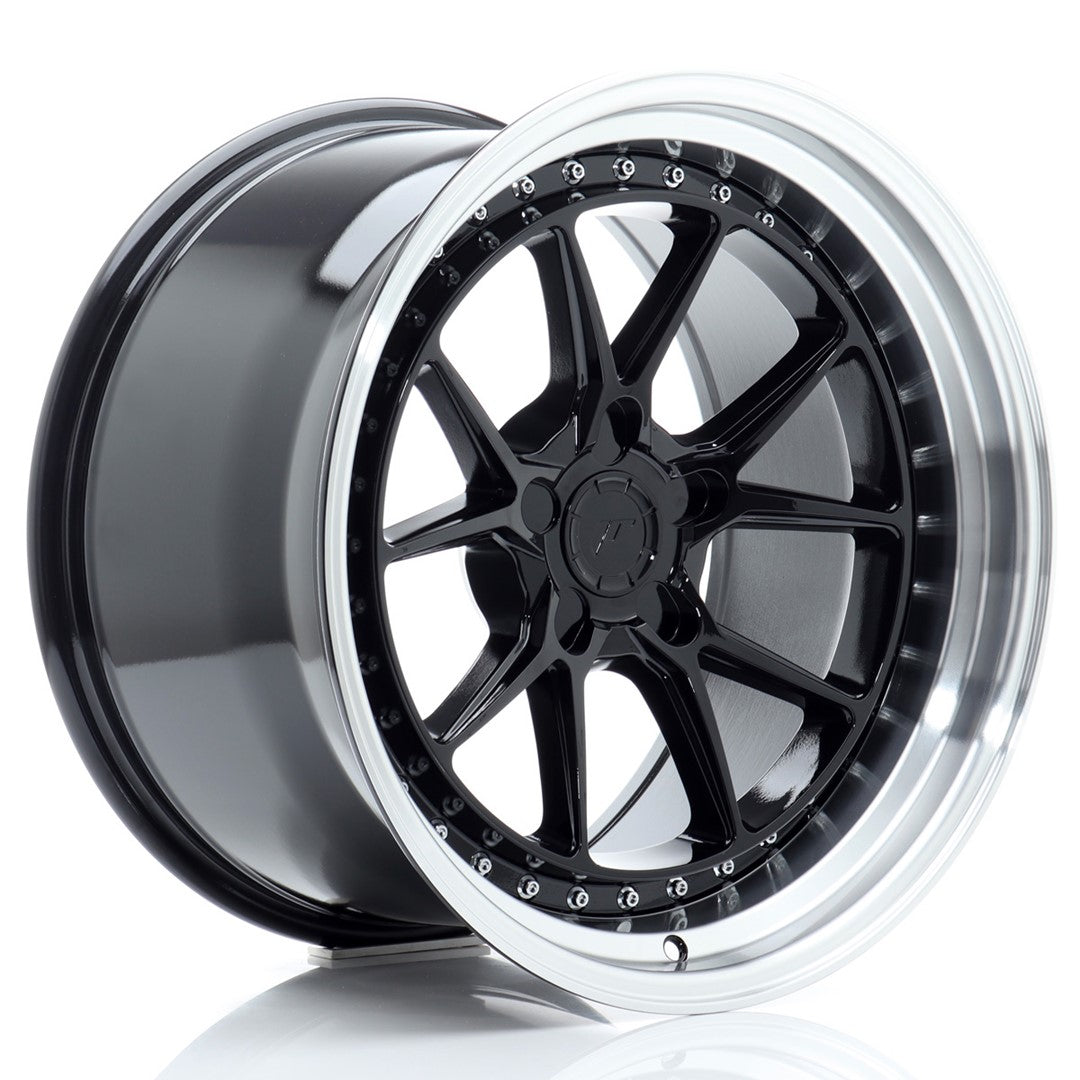 Llanta Japan Racing JR-39 18x10,5" 5 tornillos a medida ET15-22 negro brillo