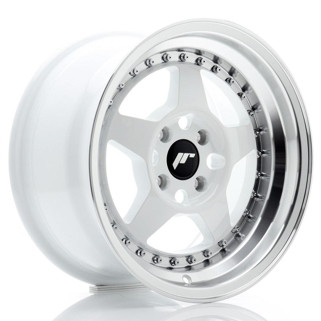 Llanta Japan Racing JR-6 15x8" 4x100 ET25 blanco