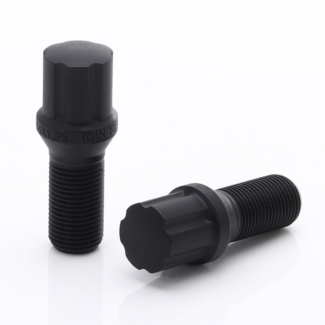 Tornillos de rueda JB1 M14x1.25 en negro (20 unidades)