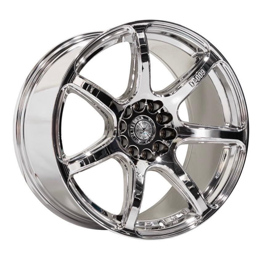59°North D-009 18x10.5" 5x114.3/120 ET15, Full Chrome