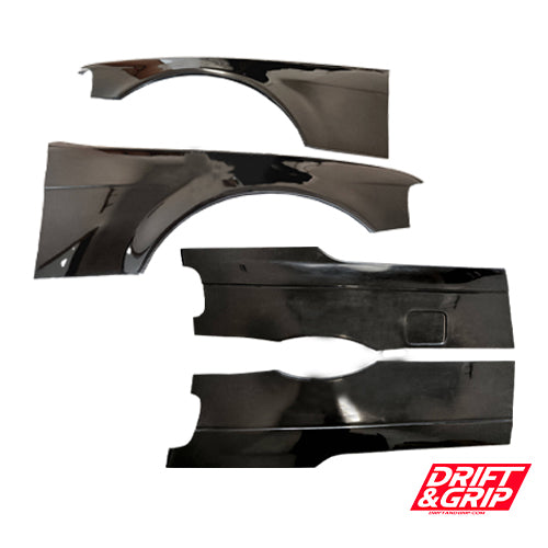 Kit aletas delanteras y traseras BMW E36 compact tipo Felony (L+R) fibra