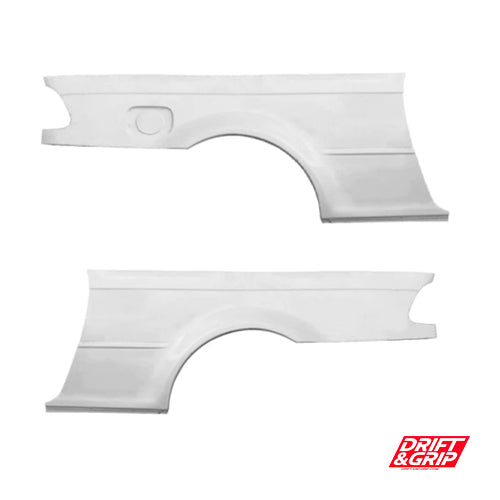 Aletas traseras réplica M3 para BMW E46 +1 cm (L+R) fibra