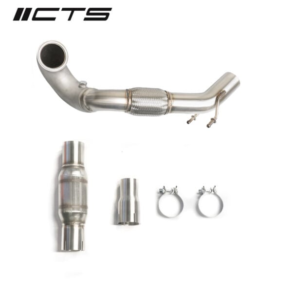 CTS TURBO MQB FWD DOWNPIPE W/ HIGH FLOW CAT (GOLF 7 GTI, Cupra, A3 FWD)