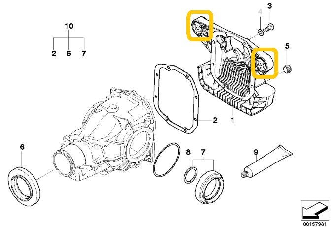 Differential aluminium bushings BMW E46 M3