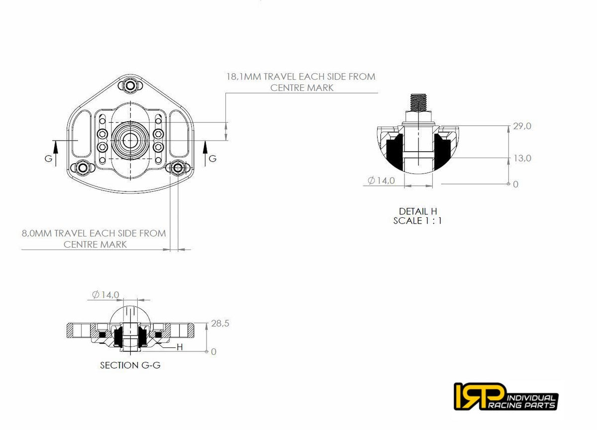 Adjustable camber caster plates (for coilovers) BMW E46, E85, E86, E89