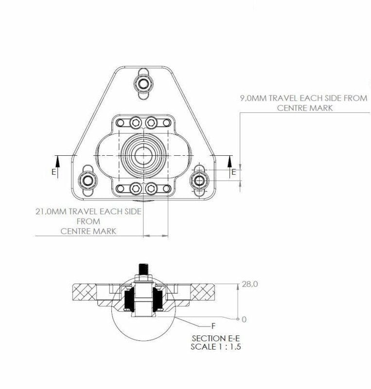 Adjustable camber caster plates (for coilovers) BMW E36, E8x, E9x
