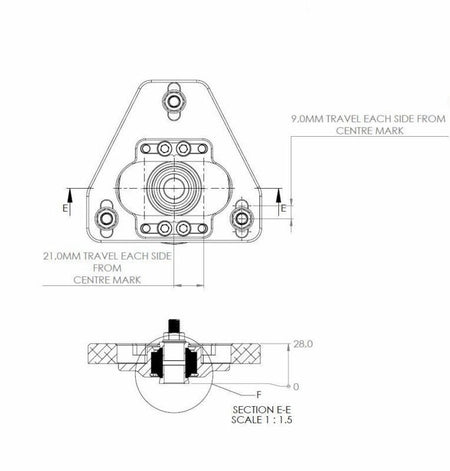 Adjustable camber caster plates (for coilovers) BMW E36, E8x, E9x