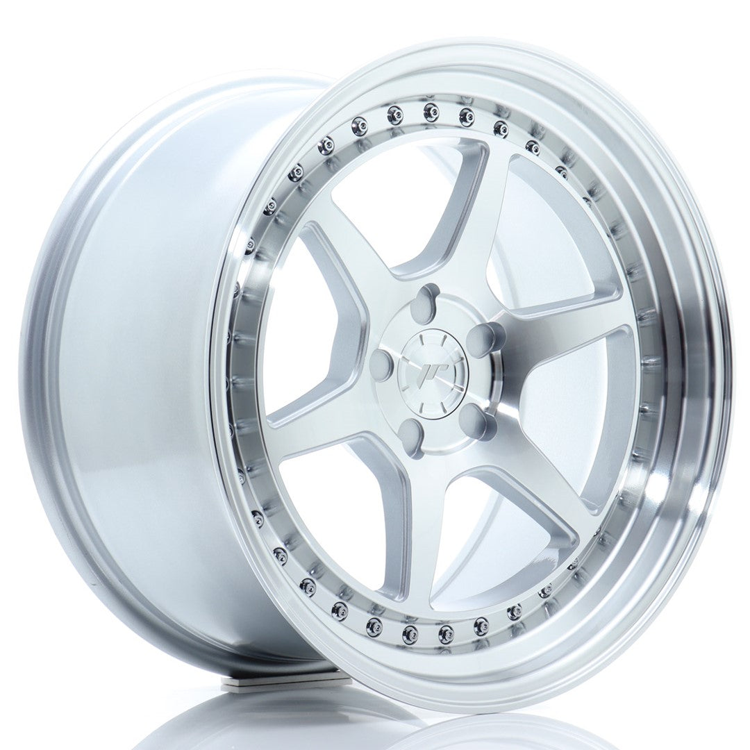 Llanta Japan Racing JR-43 18x9,5" 5 tornillos a medida ET15-35 plata mecanizada