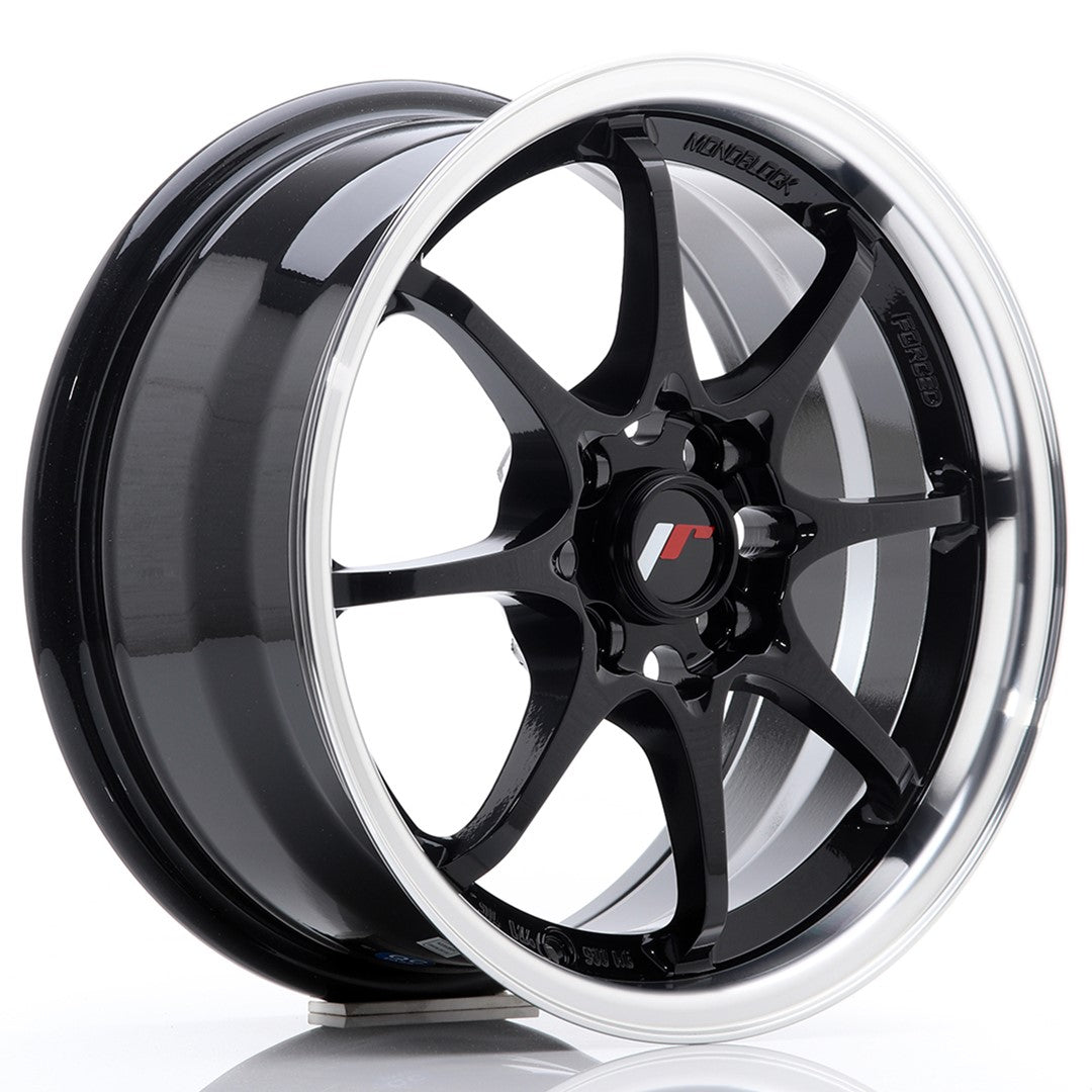 Llanta Japan Racing JR-5 15x7" 4x100 ET35 negro brillo