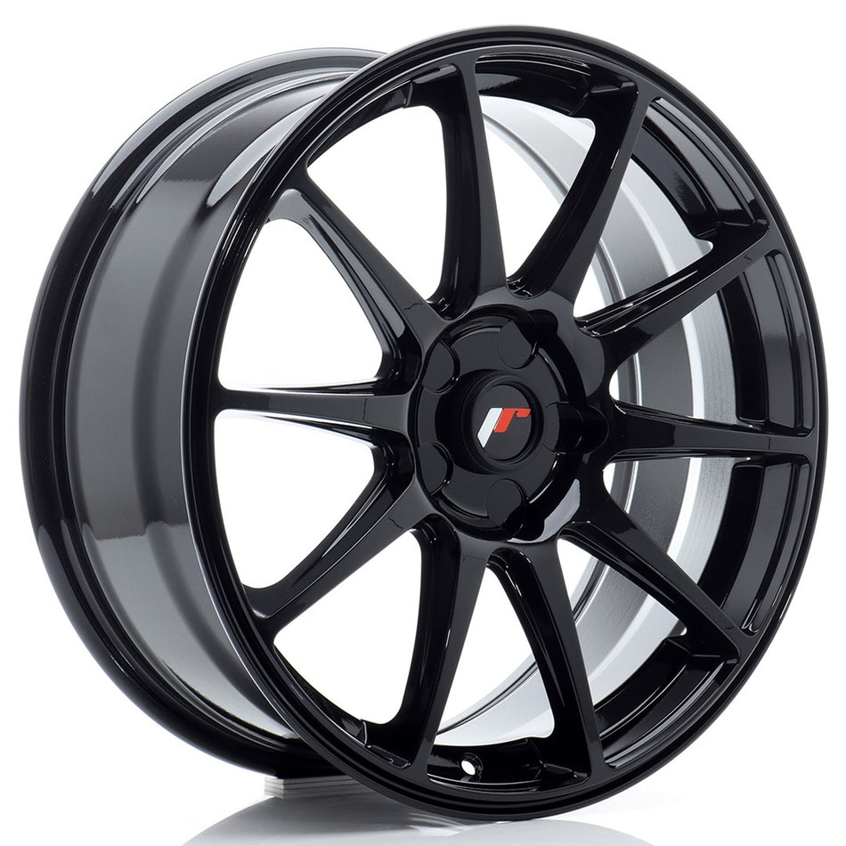 Japan Racing JR-11 18x7.5" (5 hole custom PCD) ET20-40, Gloss Black