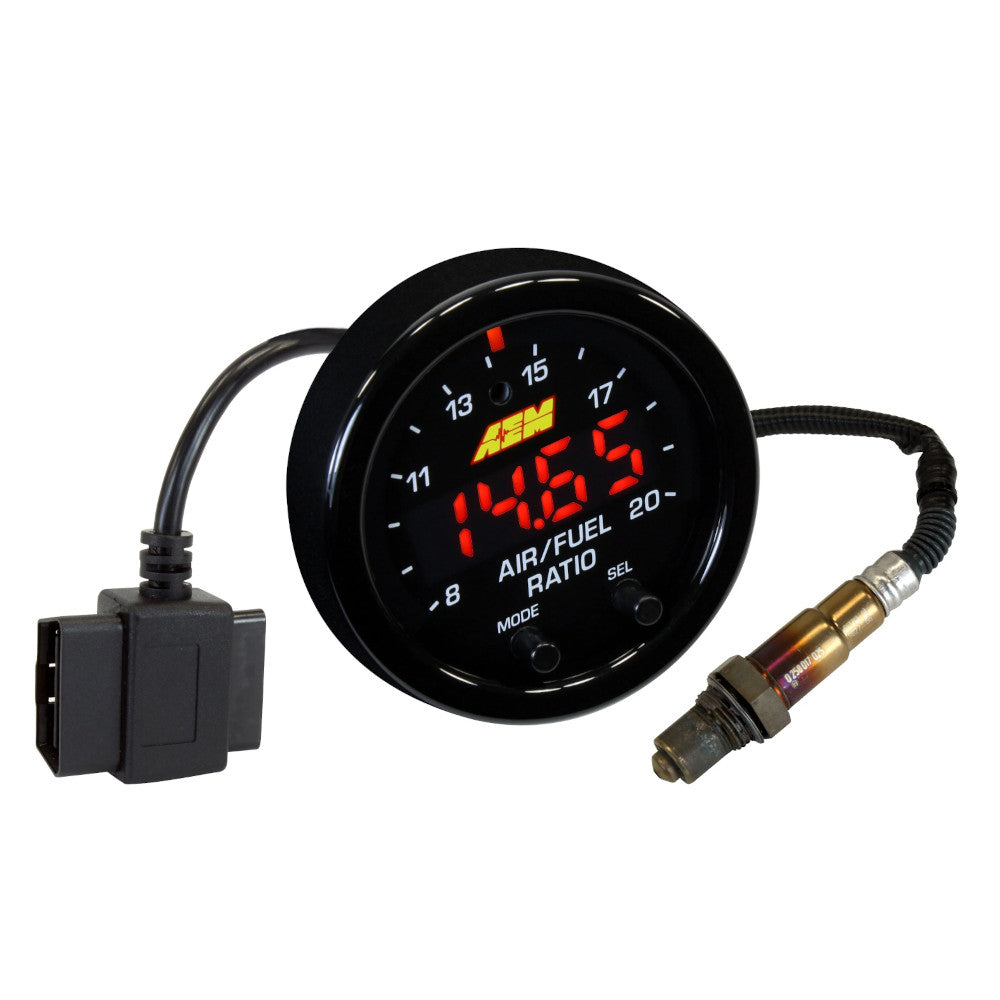Reloj de mezcla (AFR) de banda ancha AEM serie X con OBDII