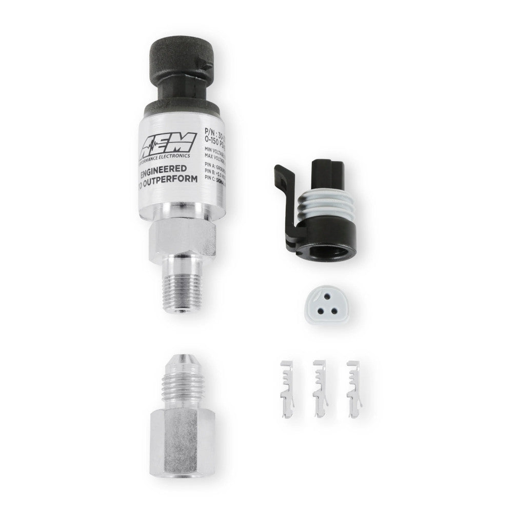 Kit de sensor de presión de fluidos AEM de acero inoxidable (10 bar)