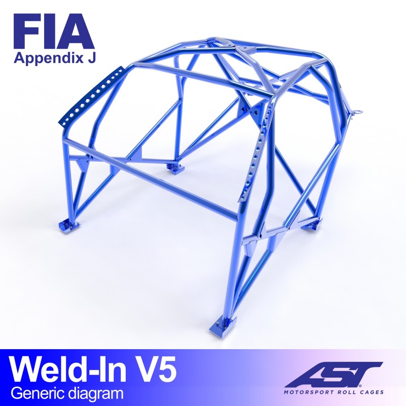 Arco de seguridad AST para soldar Alfa Romeo 33 (Tipo 905/907) (5 puertas hatchback FWD) Weld-In V5 (V-Design)