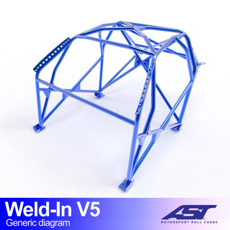 Arco de seguridad AST para soldar Audi A1 (GB) (5 puertas hatchback) Weld-In V5 (V-Design)