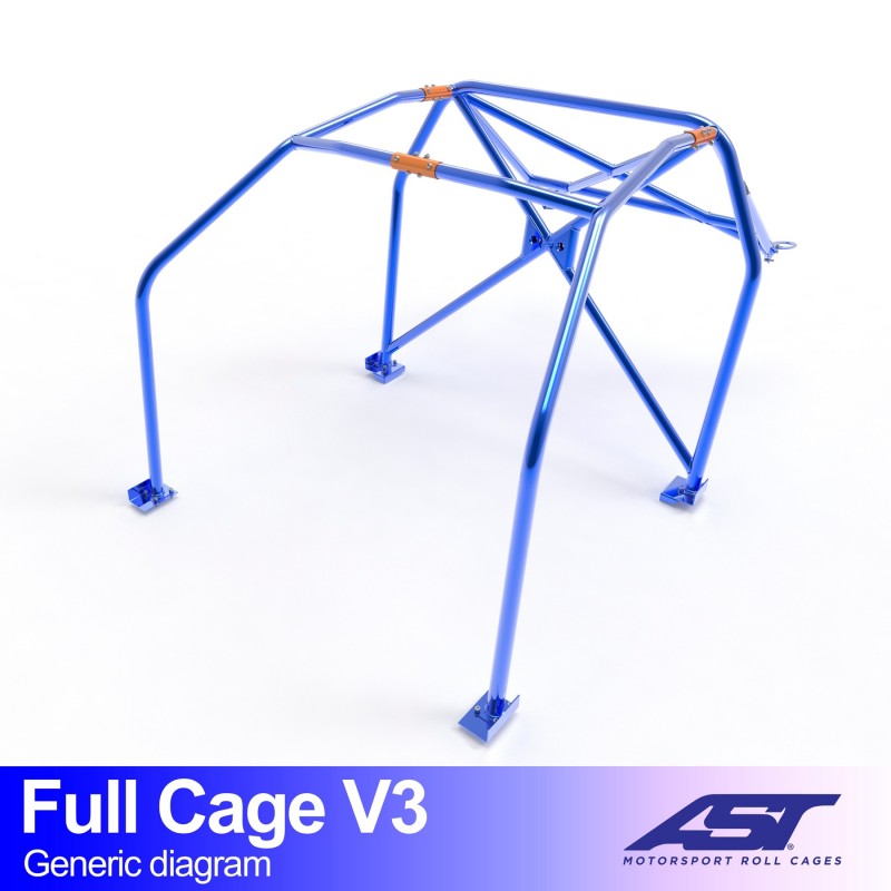 Jaula antivuelco AST Audi Coupe (B2) (2 puertas coupé Quattro) Full Cage V3 (X-Design)