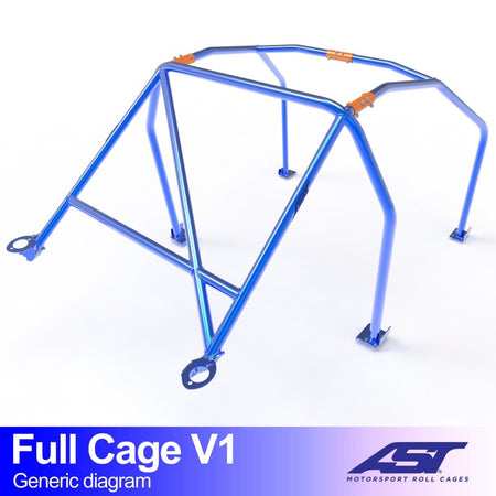 Jaula antivuelco AST BMW 3-Series (E21) (2 puertas coupé) Full Cage V1 (X-Design)
