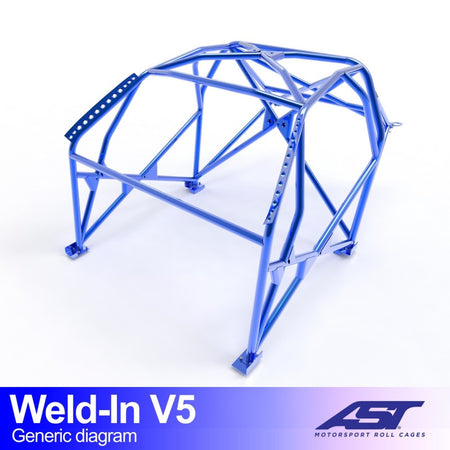 Arco de seguridad AST para soldar BMW 3-Series (E30) (2 puertas coupé AWD) Weld-In V5 (X-Design)