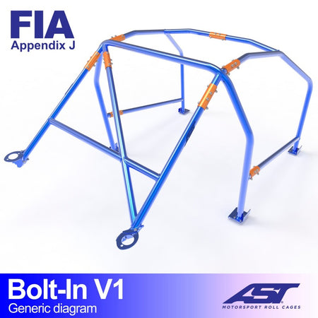 Arco de seguridad AST atornillado BMW 3-Series (E36) (2 puertas coupé) Bolt-In V1