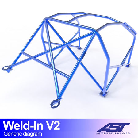 Arco de seguridad AST para soldar BMW 3-Series (E36) (3 puertas Compact) Weld-In V2 (X-Design)
