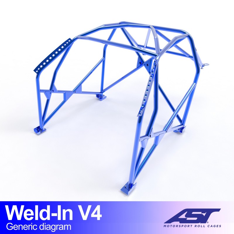 Arco de seguridad AST para soldar BMW 3-Series (E36) (3 puertas Compact) Weld-In V4 (V-Design)