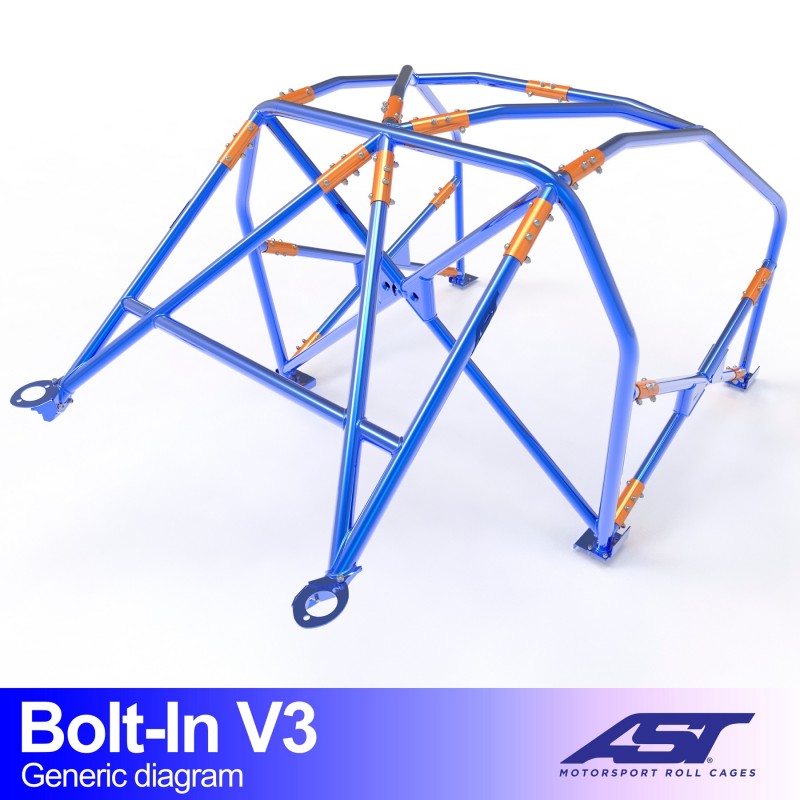 Arco de seguridad AST atornillado BMW 3-Series (E36) (5 puertas touring) Bolt-In V3 (V-Design)