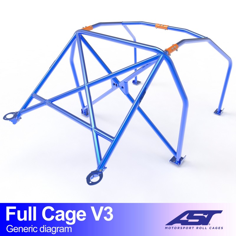 Jaula antivuelco AST BMW 3-Series (E46) (3 puertas Compact) Full Cage V3 (X-Design)