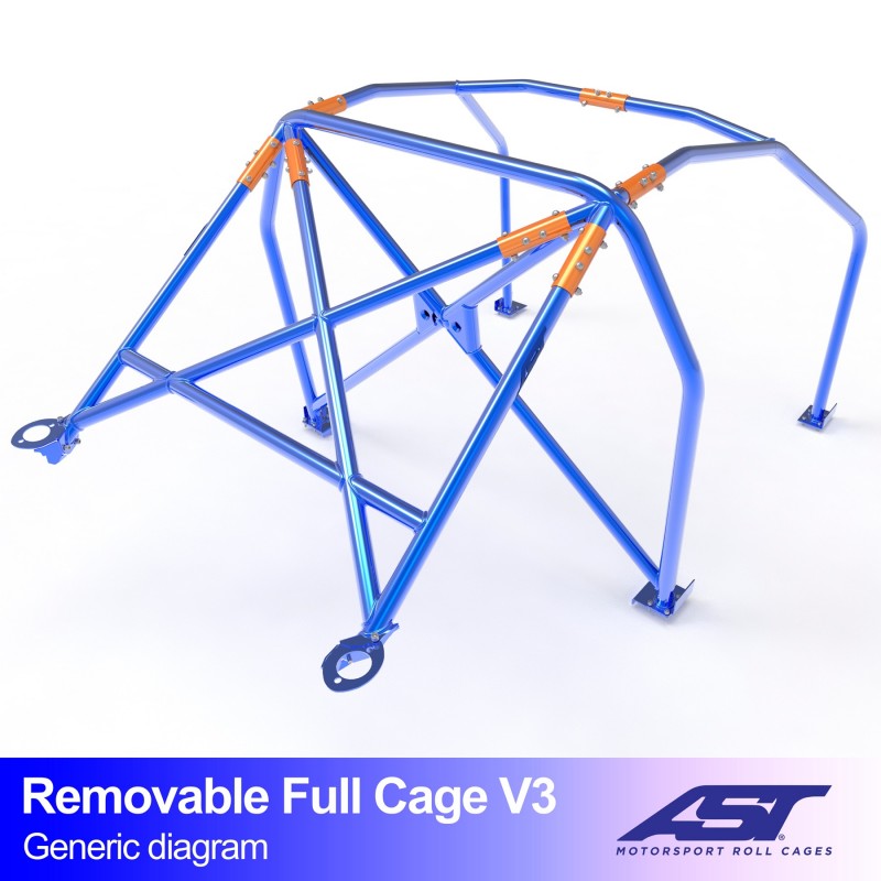Jaula antivuelco AST BMW 5-Series (E34) (4 puertas sedán) Full Cage V3 (X-Design)