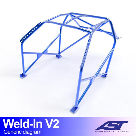 Arco de seguridad AST para soldar BMW 5-Series (E39) (4 puertas sedán) Weld-In V2 (X-Design)