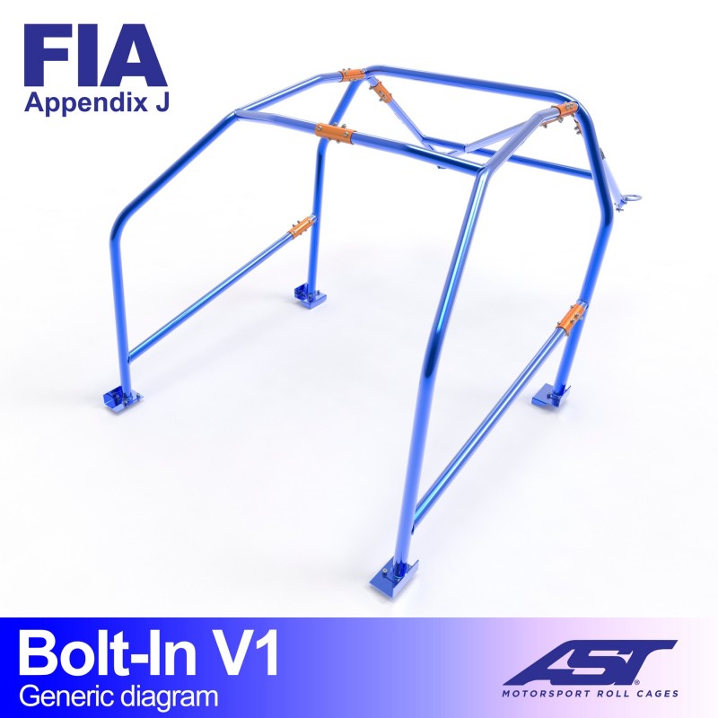 Arco de seguridad AST atornillado Citroën Xsara (Phase 1/2 ) (3 puertas hatchback) Bolt-In V1