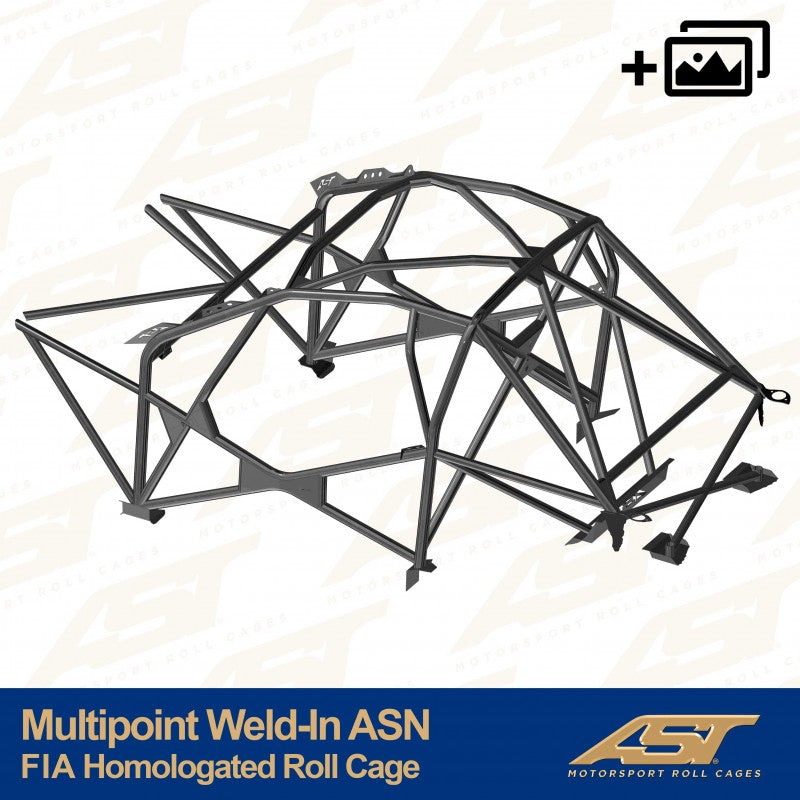 Arco de seguridad AST para soldar BMW 3-Series (E46) (2 puertas coupé) Con Homologación Fia Para   Multipoint Weld-In Asn (V-Design)