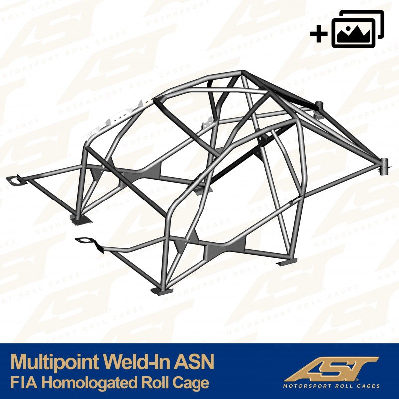 Arco de seguridad AST para soldar BMW 3-Series (E92) (2 puertas coupé) Con Homologación Fia Para   Multipoint Weld-In Asn (V-Design)