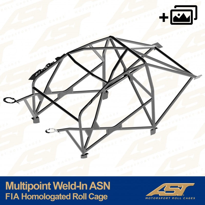 Arco de seguridad AST para soldar Hyundai I30 (PDE/PDEN) (5 puertas fastback) Con Homologación Fia Para    Multipoint Weld-In Asn (V-Design)