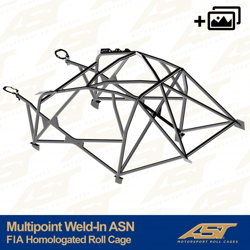 Arco de seguridad AST para soldar Hyundai I30 (PDE/PDEN) (5 puertas hatchback) Con Homologación Fia Para    Multipoint Weld-In Asn (V-Design)