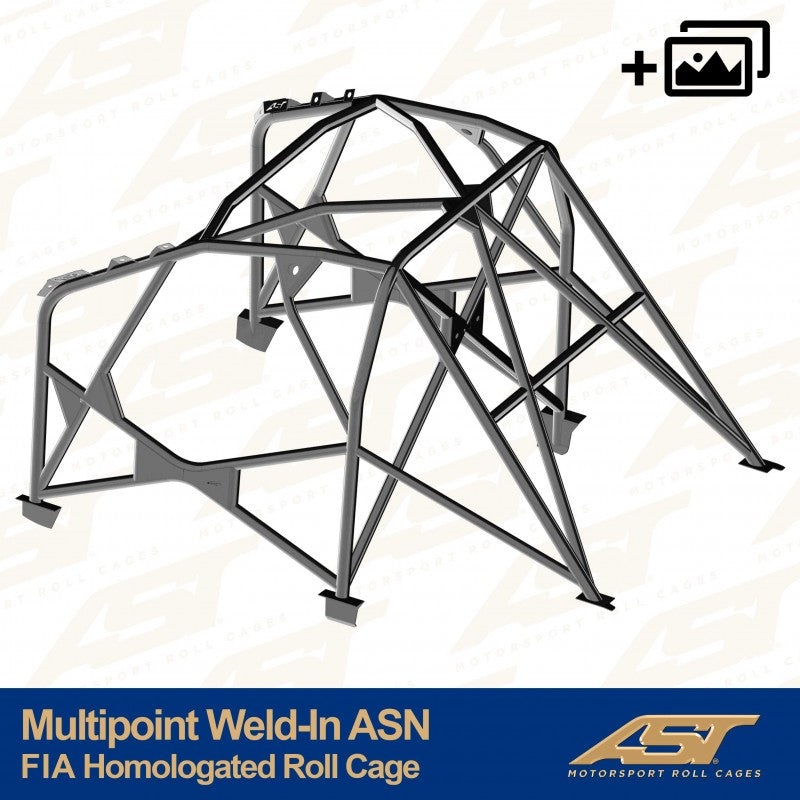 Arco de seguridad AST para soldar Hyundai Kona (OS) (5 puertas SUV) Con Homologación Fia Para   Suv  Multipoint Weld-In Asn (V-Design)