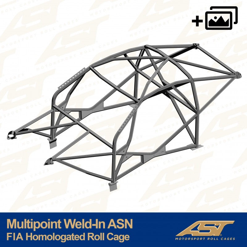 Arco de seguridad AST para soldar Nissan GTR (R35) (2 puertas coupé) Con Homologación Fia Para    Multipoint Weld-In Asn (V-Design)