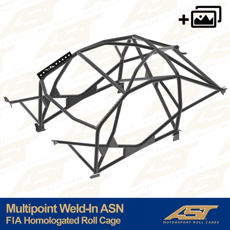 Arco de seguridad AST para soldar Porsche Boxster (986) (2 puertas roadster) Con Homologación Fia Para  Boxster (986)  Multipoint Weld-In Asn (V-Design)