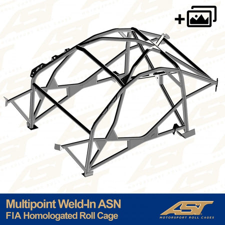 Arco de seguridad AST para soldar Toyota MR-2 (W30) (2 puertas roadster) Con Homologación Fia Para    Multipoint Weld-In Asn (V-Design)