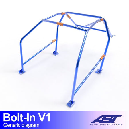 Arco de seguridad AST atornillado Ford Escort (Mk1) ((Mk1) 2 puertas coupé) Bolt-In V1