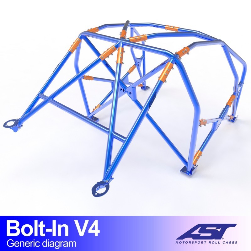Arco de seguridad AST atornillado Ford Focus (Mk3) (5 puertas hatchback AWD) Bolt-In V4 (V-Design)