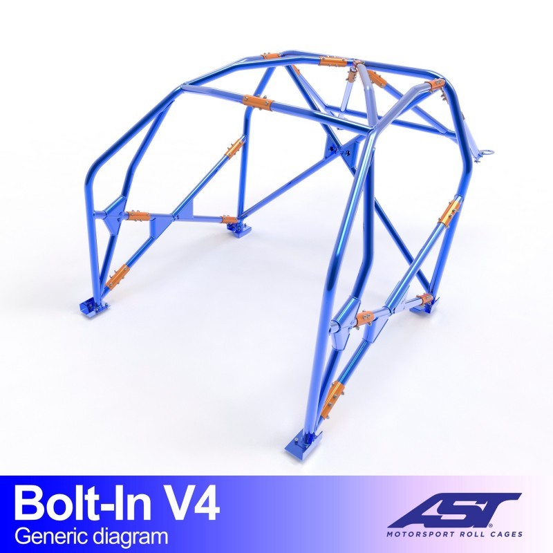 Arco de seguridad AST atornillado Ford Focus (Mk3) (5 puertas hatchback AWD) Bolt-In V4 (V-Design)