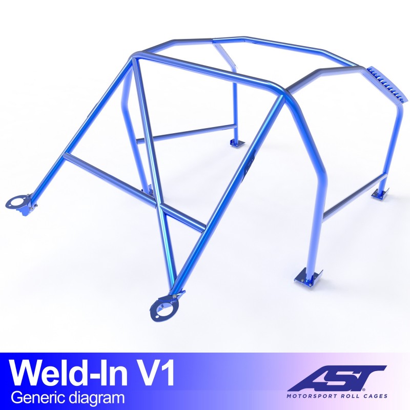 Arco de seguridad AST para soldar Honda Civic Coupe (EJ1/EJ2) (2 puertas coupé) Weld-In V1