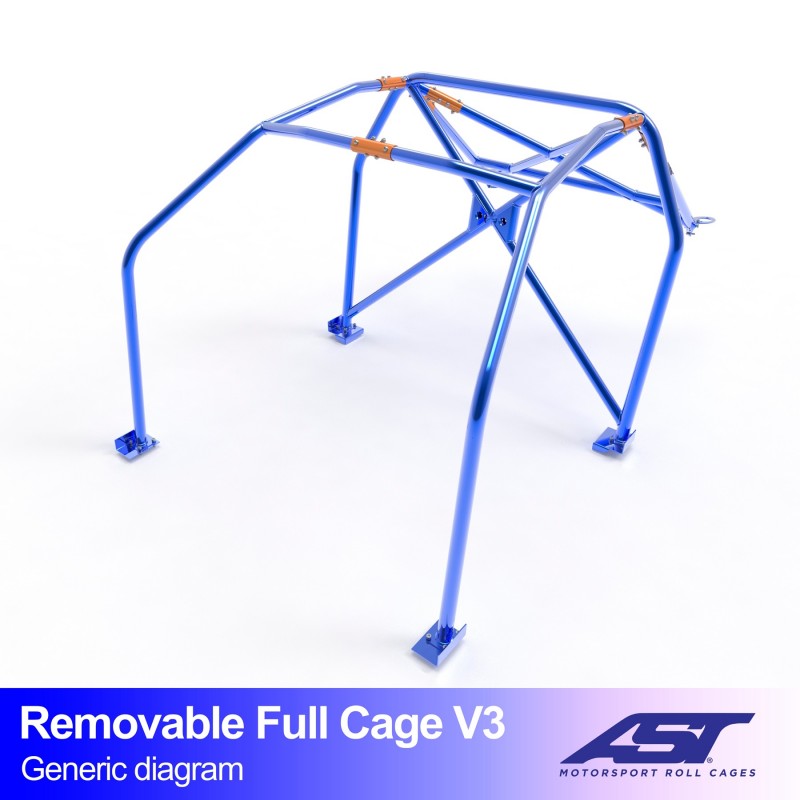 Jaula antivuelco AST Honda Civic Coupe (EJ8/EM1) (2 puertas coupé) Full Cage V3 (X-Design)