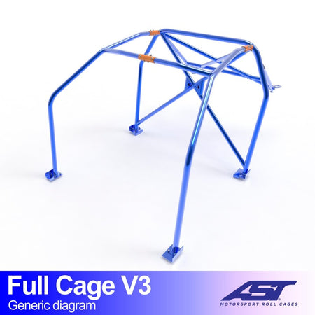 Jaula antivuelco AST Honda Integra (DB, DC) (3 puertas coupé) Full Cage V3 (X-Design)