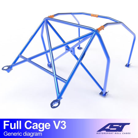 Jaula antivuelco AST Mazda 323 (BG) (3 puertas hatchback) Full Cage V3 (X-Design)