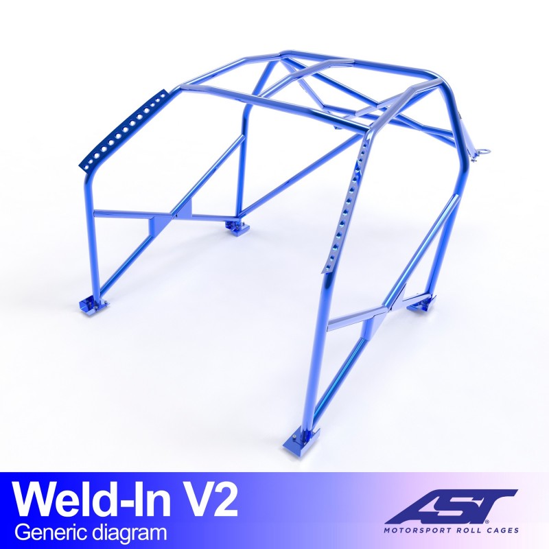 Arco de seguridad AST para soldar Mazda 323 (BG) (3 puertas hatchback) Weld-In V2 (X-Design)