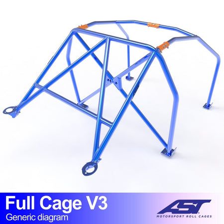 Jaula antivuelco AST Mazda MX-3 (EC) (3 puertas coupé) Full Cage V3 (V-Design)