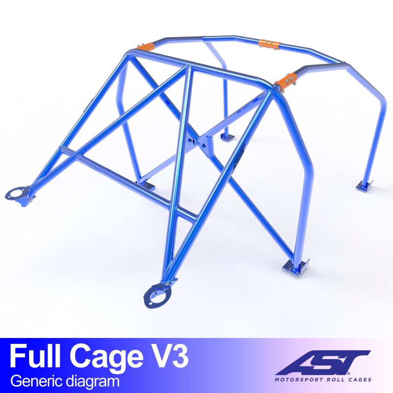 Jaula antivuelco AST Mazda RX-7 (FD) (3 puertas coupé) Full Cage V3 (V-Design)