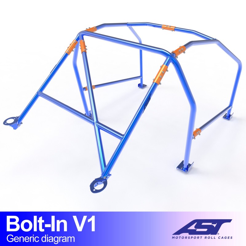 Arco de seguridad AST atornillado Nissan SILVIA (S13) (3 puertas hatchback) Bolt-In V1