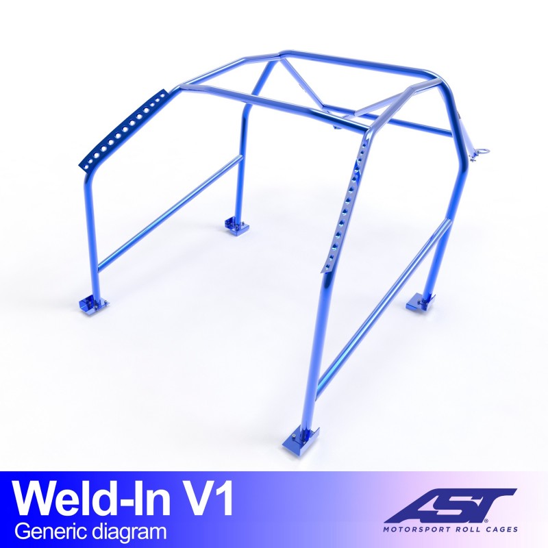 Arco de seguridad AST para soldar Nissan SILVIA (S15) (2 puertas coupé) Weld-In V1